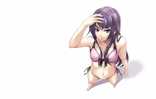 Бикини, вид сверху, senjougahara hitagi