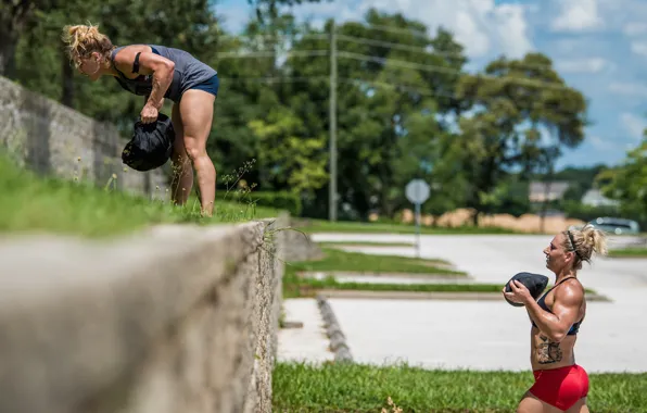 Картинка girls, tattoos, fitness, crossfit