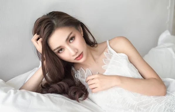 Картинка девушка, портрет, азиатка