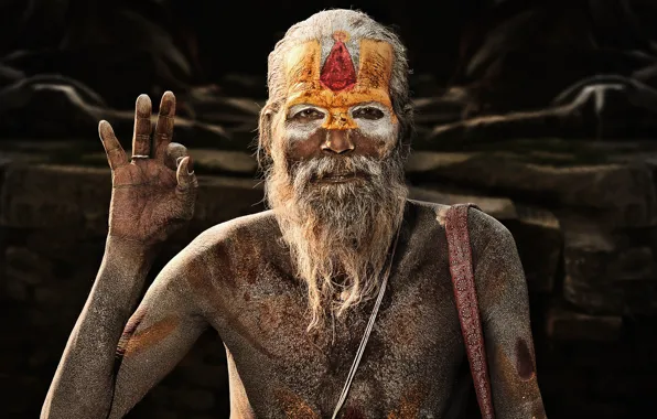 Life, people, priest, hindu, nepal