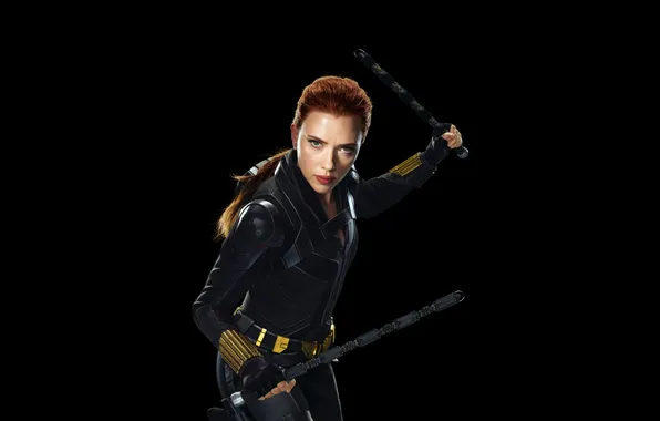 Scarlett Johansson, костюм, Скарлетт Йоханссон, красотка, черный фон, комикс, Black Widow, MARVEL