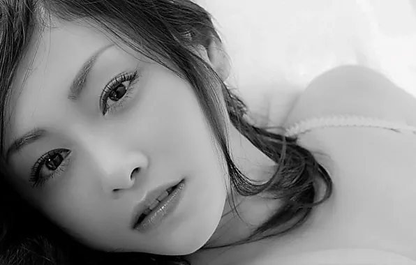 Sexy, bellissima, orientale, faccia