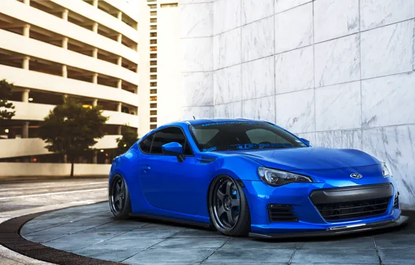 Купе, Subaru, спорткар, blue, front, субару, brz