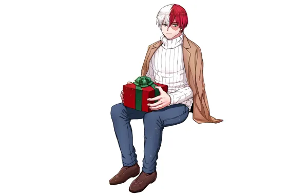 Подарок, парень, Моя геройская академия, Todoroki Shouto, My Hero Academia, Boku No Hero Academia, Тодороки …