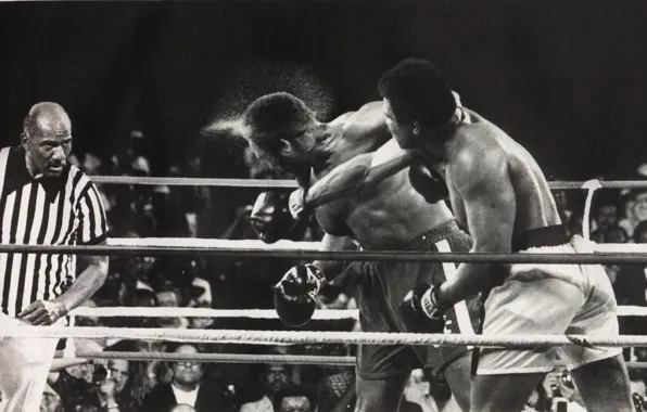 Спорт, бокс, удар, Muhammad Ali, поединок