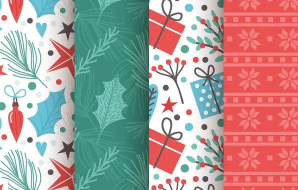 Фон, текстура, подарки, christmas, patterns