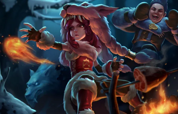 Зима, hon, art, Heroes of Newerth, moba, Gemini, к