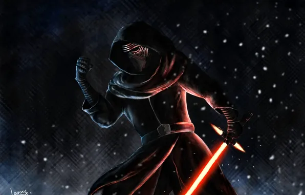 Картинка фан-арт, Kylo Ren, Звёздные войны.Эпизод VII:Пробуждение силы, Тёмная сторона Силы