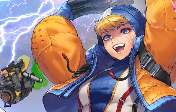 Полёт, electricity, game art, apex legends, Wattson, апекс, Ваттсон