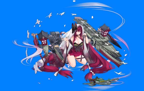 Girl, sexy, cleavage, long hair, dress, boobs, anime, beautiful