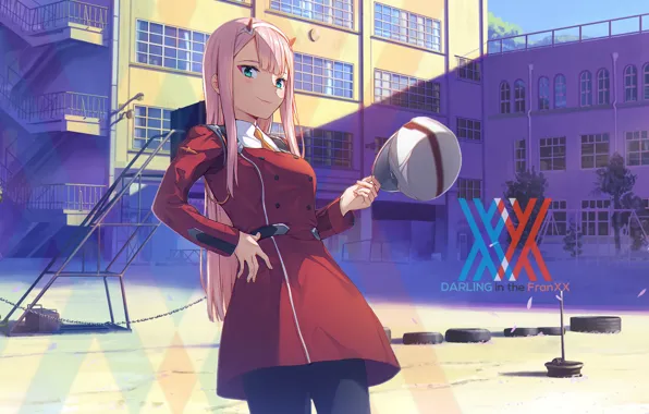Девушка, аниме, кепка, Darling in the frankxx