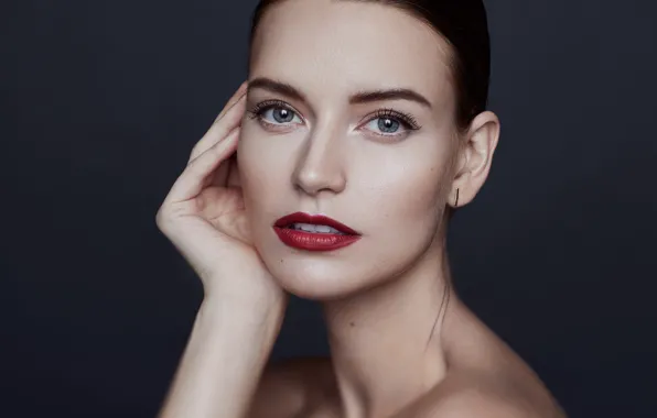 Взгляд, лицо, помада, Oksana