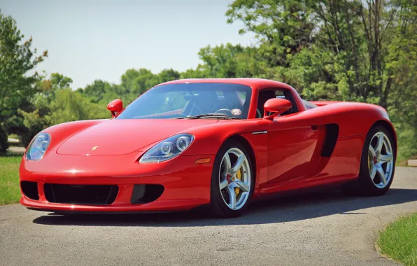 Картинка red, porsche, carrera