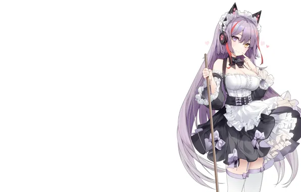 Girl, sexy, cleavage, thighhighs, long hair, dress, boobs, anime