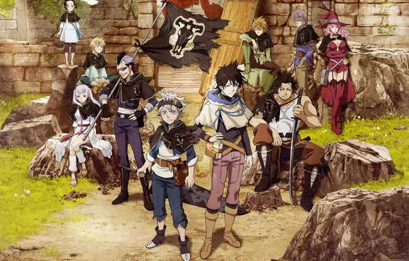 Anime, boy, flag, manga, mahou, japonese, madoshi, Black Clover
