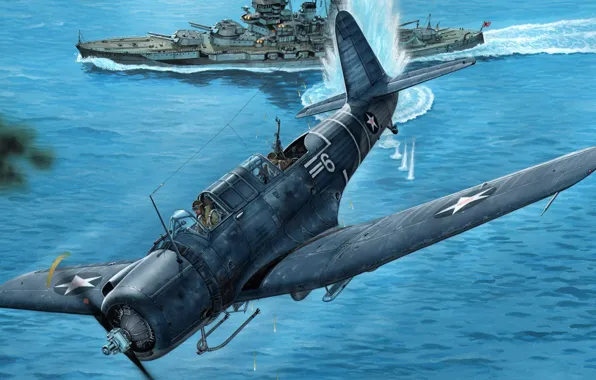 Картинка Vought, Vindicator, американский палубный пикирующий бомбардировщик, SB2U-3