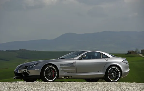 Картинка машины, камни, фото, пейзажи, тачки, Mercedes, мерседесы, Mclaren SLR 722 Edition