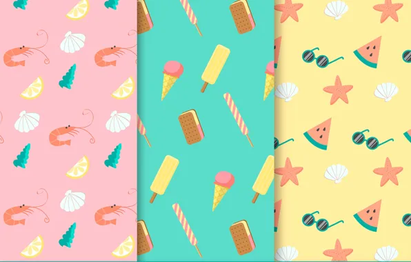 Лето, фон, обои, вектор, текстура, summer, patterns