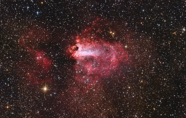 Картинка Стрелец, является, в созвездии, Туманность Омега, областью H II