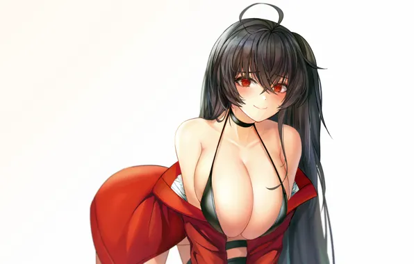 Girl, sexy, lingerie, bra, cleavage, long hair, boobs, anime
