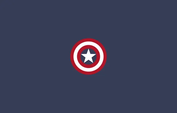 Картинка синий, звезда, щит, Капитан Америка