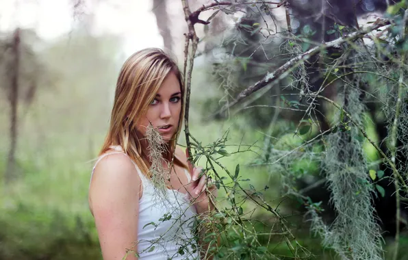 Взгляд, девушка, природа