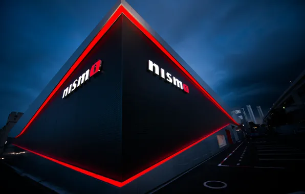 Линии, стиль, здание, неон, офис, nismo