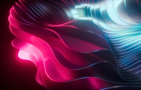 Картинка Pink, abstract, light, Blue