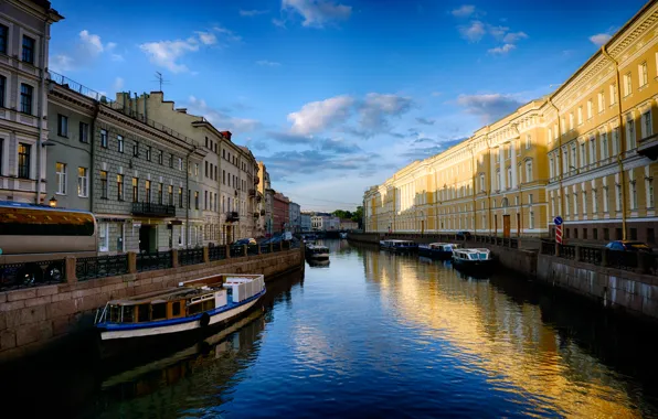 Картинка город, улица, здания, канал, street, Town, canal