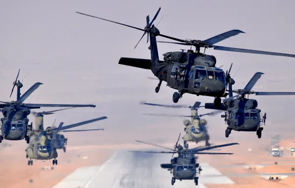 Uh-60, вертолёты, ch-47, blackhawk