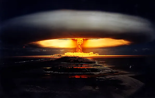 Картинка ночь, война, ядерный взрыв