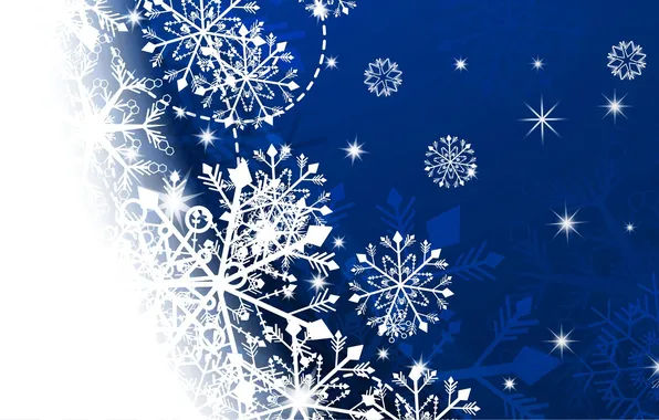 Зима, снежинки, праздник, вектор