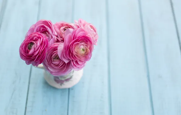 Картинка цветы, розы, букет, розовые, бутоны, fresh, wood, pink