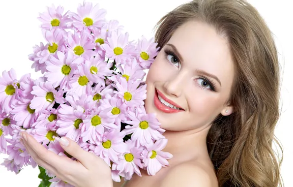 Лето, цветы, девушк