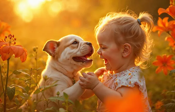 Лето, солнце, свет, радость, цветы, природа, улыбка, поляна