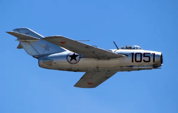 Картинка полет, истребитель, советский, МиГ-15