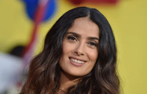 Взгляд, портрет, актриса, певица, Сальма Хайек, Salma Hayek, фотосессия, smile