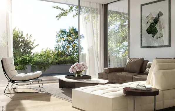 Цветы, мебель, очки, помещение, Aspen Malvern East
