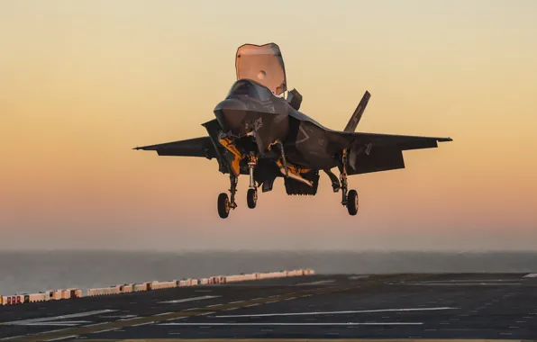 Истребитель, взлет, F-35B