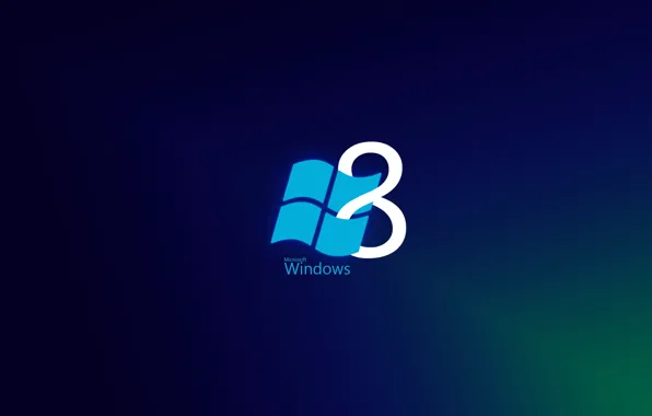 Logo, blue, Windows 8
