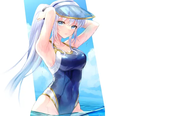 Kawaii, girl, hot, sexy, wet, anime, pretty, swimsuit