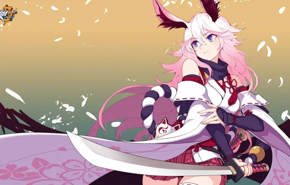 Девушка, игра, меч, аниме, ушки, Honkai Impact 3rd