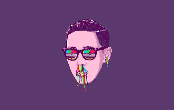Минимализм, Очки, Стиль, Лицо, Фон, Арт, Art, Style