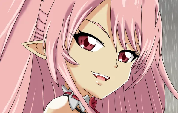 Взгляд, девушка, улыбка, вампир, Krul Tepes, Owari no Seraph, Последний серафим, Крул Цепеш