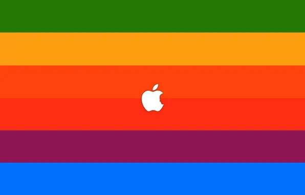 Картинка знак, краски, apple, минимализм, colors, лого, logo, minimalism