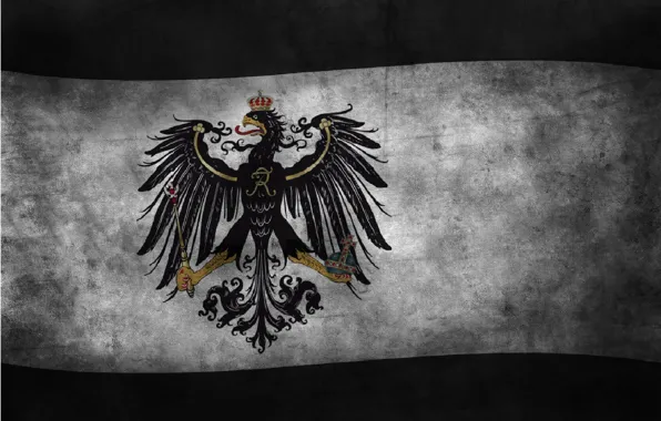 Флаг, орёл, флаги, германия, королевство, империя, konigreich, бранденбург