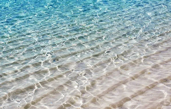 Песок, вода, прозрачность, берег