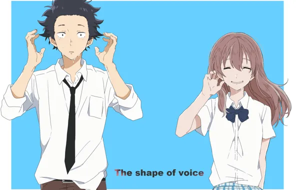 Девушка, Аниме, парень, двое, слёзы, 2016, Koe no Katachi, A Silent Voice