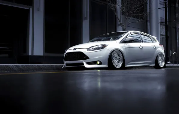 Картинка Ford, Focus, Front, Color, White, Wheels, Avant, 2015