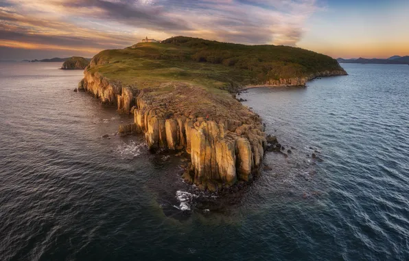 Ocean, rocks, cliff